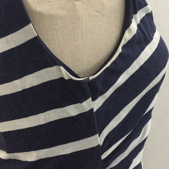 Loft Knit Dress Medium Nautical stripes Blue White - Picture 13 of 13
